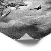 Poster Gustave Dore - Le Corbeau (Coin)