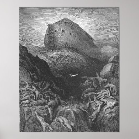 Poster Gustave Doré - Une colombe est envoyée hors de l'a (Devant)