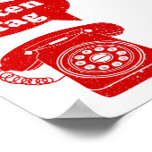 Poster Guten tag Allemand Retro Téléphone (Coin)