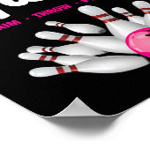 Poster Gutter Gals Nom d'équipe de bowling drôle Femmes F (Coin)