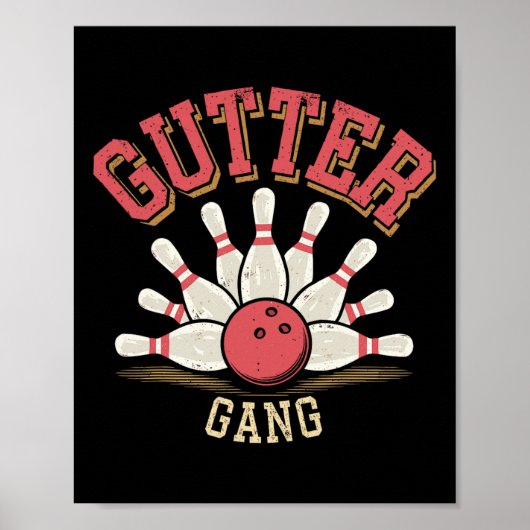 Poster Gutter Gang Bowling  (Devant)