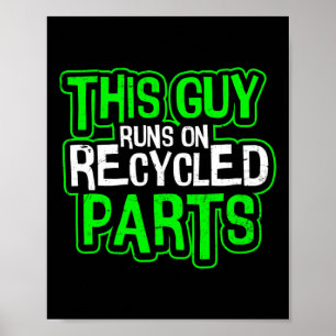 Poster Guy Fonctionne En Design Recyclé Maladie Du Rein