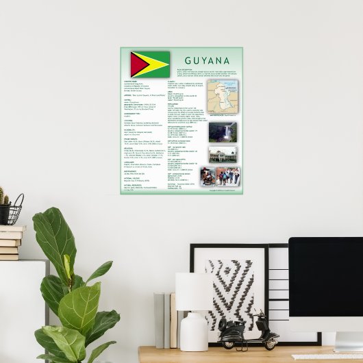 Poster Guyana (Bureau à domicile)