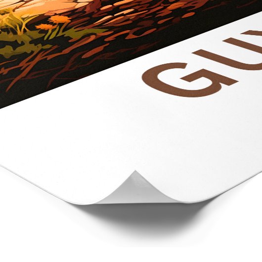 Poster Guyana Afrique du Sud Imprimer (Coin)