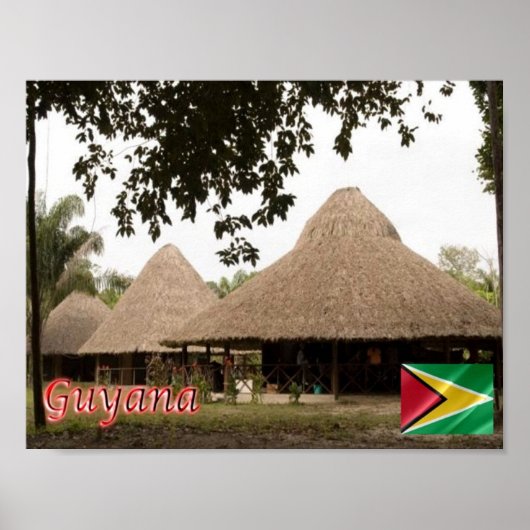 Poster Guyana - Maisons - (Devant)