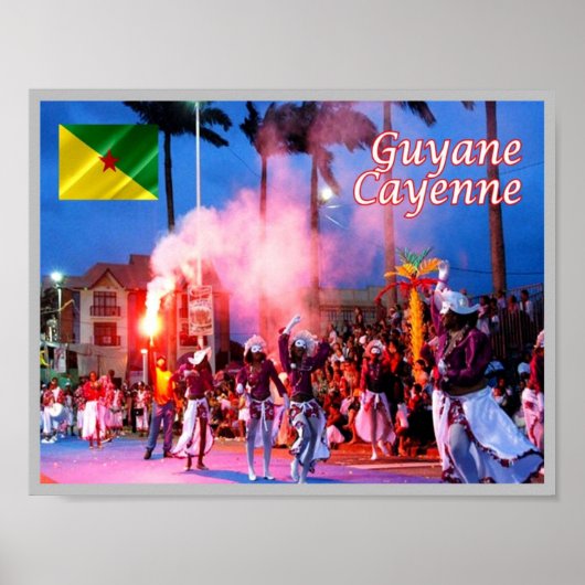 Poster Guyane française - Cayenne - Le Carnaval (Devant)