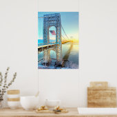 Poster GWB reliant Fort Lee NJ et Manhattan NYPlus (Cuisine)