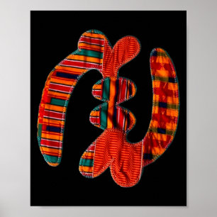 Poster Gye Nyame - Symbole africain du tissu Kente Ghana