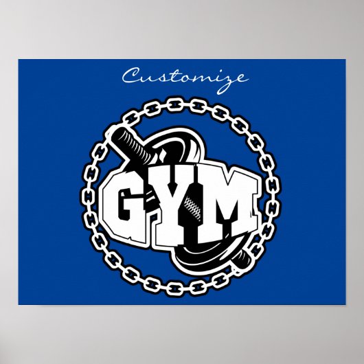 Poster Gym Barbell Logo Thunder_Cove (Devant)