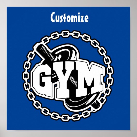 Poster Gym Barbell Logo Thunder_Cove (Devant)