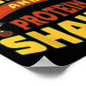 Poster Gym entraînement Lifting poids lourds Protein Shak (Coin)