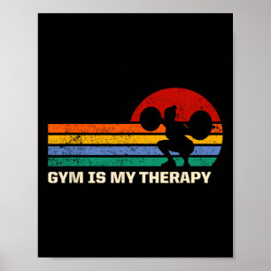 Poster Gym Est Mon Exercice Thérapeutique Disant Citation