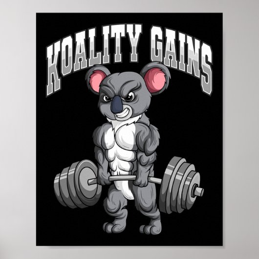 Poster Gym Koala Bodybuilding (Devant)