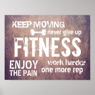 Poster Gym Motivation Fitness Personal Trainer Grunge