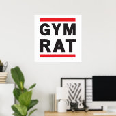 Poster Gym Rat (Bureau à domicile)