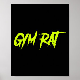 Poster Gym Rat Cadeaux Hommes Vêtements Essentiels Hustle