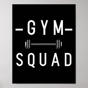 Poster Gym Squad Bodybuilding Citation Motivationnelle Gy