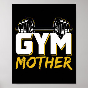Poster Gymnase Entraînement Mère Exercice Poids Fitness