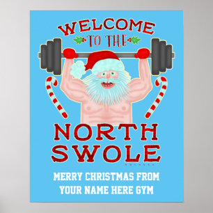 Poster Gymnase fait sur commande drôle de Swole le père