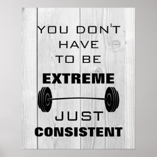 Poster Gymnase Motivationnelle Fitness Fitness quote bois