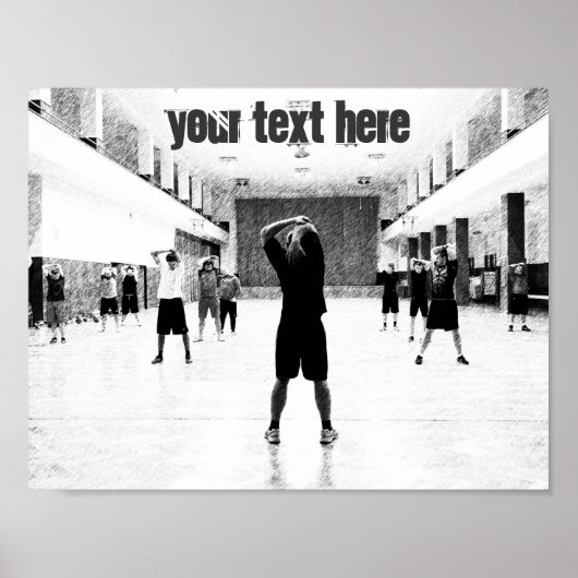 Poster Gymnase personnalisable texte motivation (Devant)