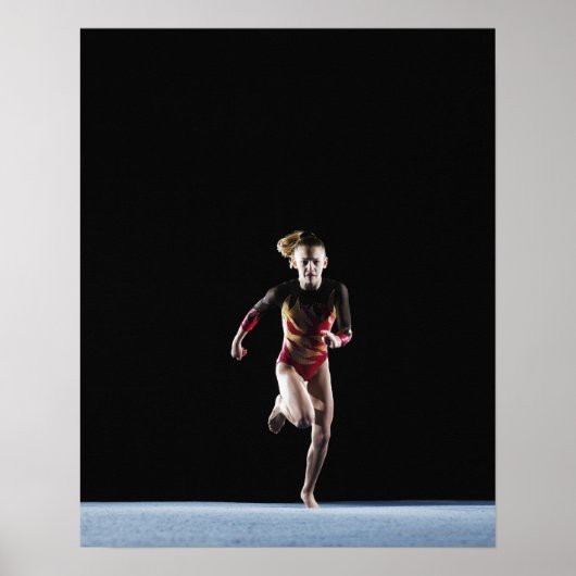 Poster Gymnaste (12-13) sur tapis (Devant)