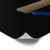 Poster Gymnaste (9-10) sautant sur le poutre d'équilibre  (Coin)