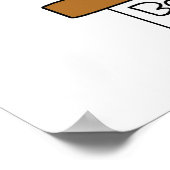 Poster Gymnaste blond pour fille sur poutre balance (Coin)