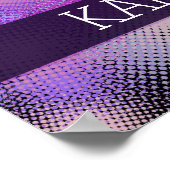 Poster Gymnaste demi-ton en violet avec monogramme (Coin)