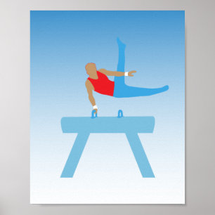 Poster Gymnaste masculin sur Pommel Horse