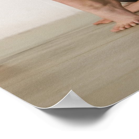 Poster Gymnaste posant à l'envers (Coin)