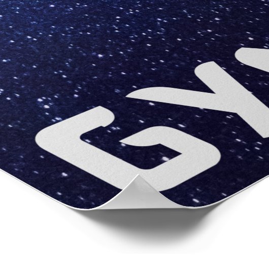 Poster Gymnaste scintillant dans l'espace par l'affiche d (Coin)