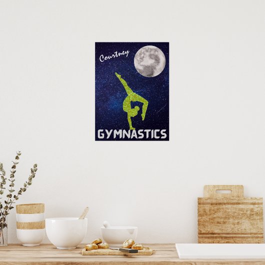 Poster Gymnaste scintillant dans l'espace par l'affiche d (Cuisine)
