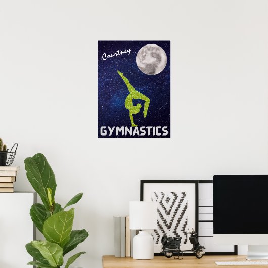 Poster Gymnaste scintillant dans l'espace par l'affiche d (Bureau à domicile)