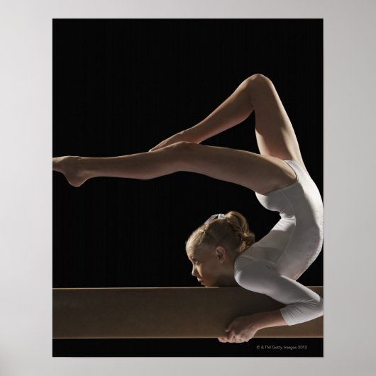 Poster Gymnaste sur le faisceau de balance (Devant)