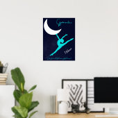 Poster Gymnastique Aller Pour L'Affiche De La Lune (Bureau à domicile)