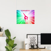 Poster Gymnastique Arc-en-ciel éclate avec Pose Pose Pose (Bureau à domicile)