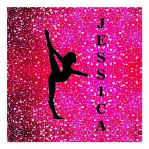 Poster Gymnastique Coeurs flottants