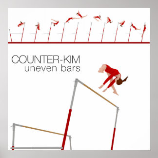 Poster Gymnastique - Compétence inégale en Barre
