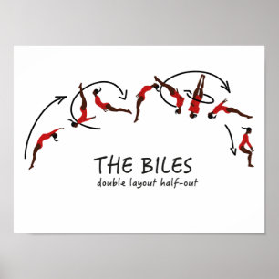 Poster Gymnastique en mouvement - Biles