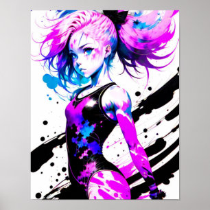 Poster Gymnastique Esprit Abstrait de la Gymnaste