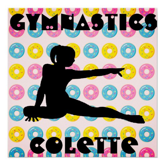 Poster Gymnastique et Donuts (Devant)