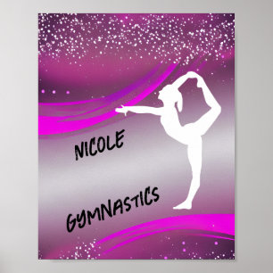 Poster Gymnastique fille personnalisée