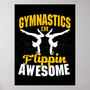 Poster Gymnastique Je Suis Flippin Awesome