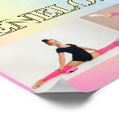 Poster Gymnastique Pastel Arc-en-ciel Gradient 3 Photo Pe (Coin)
