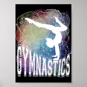 Poster Gymnastique Poitrine Fille Aquarelle