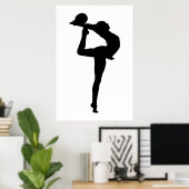Poster Gymnastique rythmique Silhouette (Bureau à domicile)