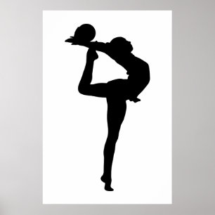 Poster Gymnastique rythmique Silhouette