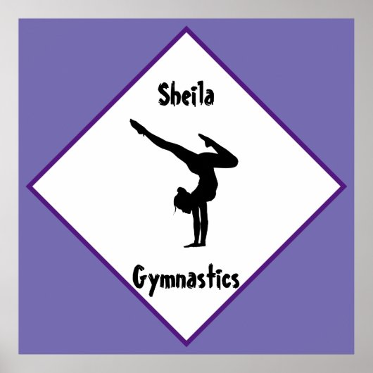 Poster Gymnastique violette Personnalisée (Devant)