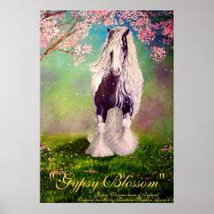 Poster "Gypsy Blassom" Irlandais Vanner Stallion pinto ch